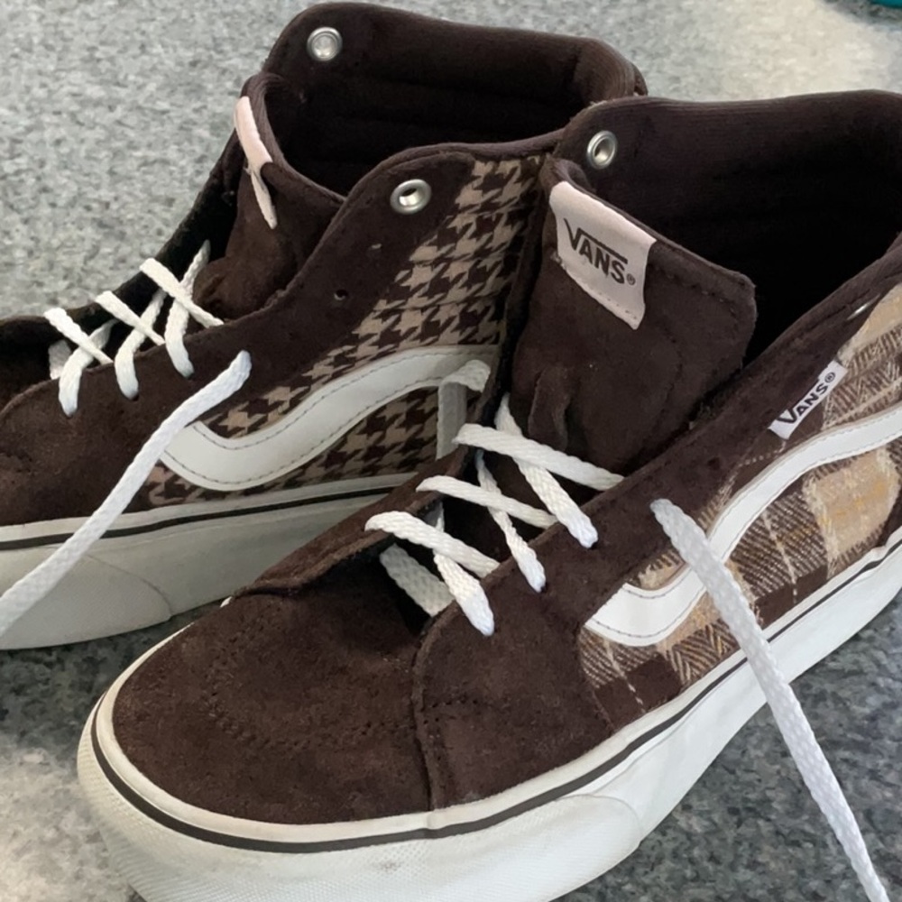 Vans girls high top sneakers size 6 adult